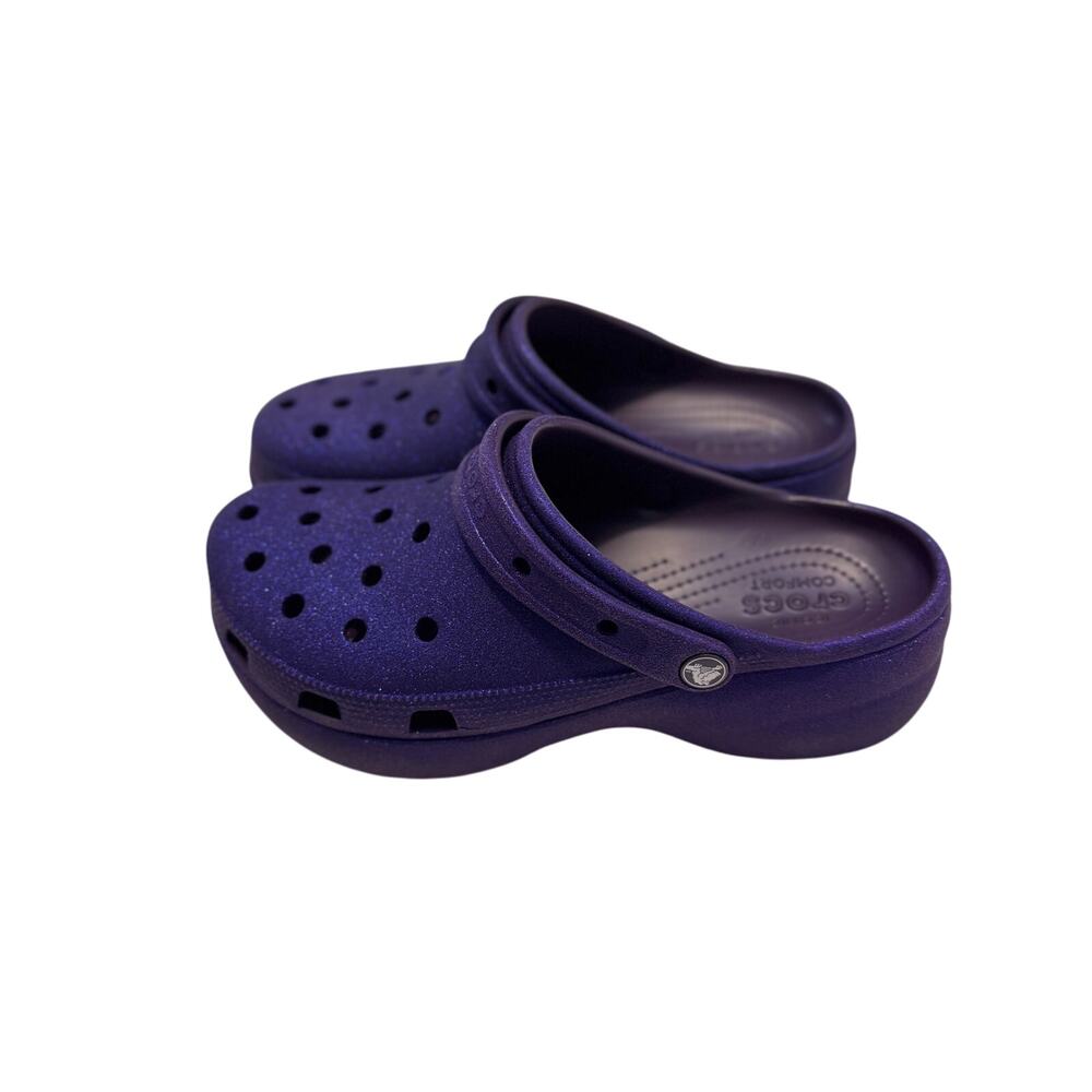 Women's Classic Platform Glitter Clog Dark Iris